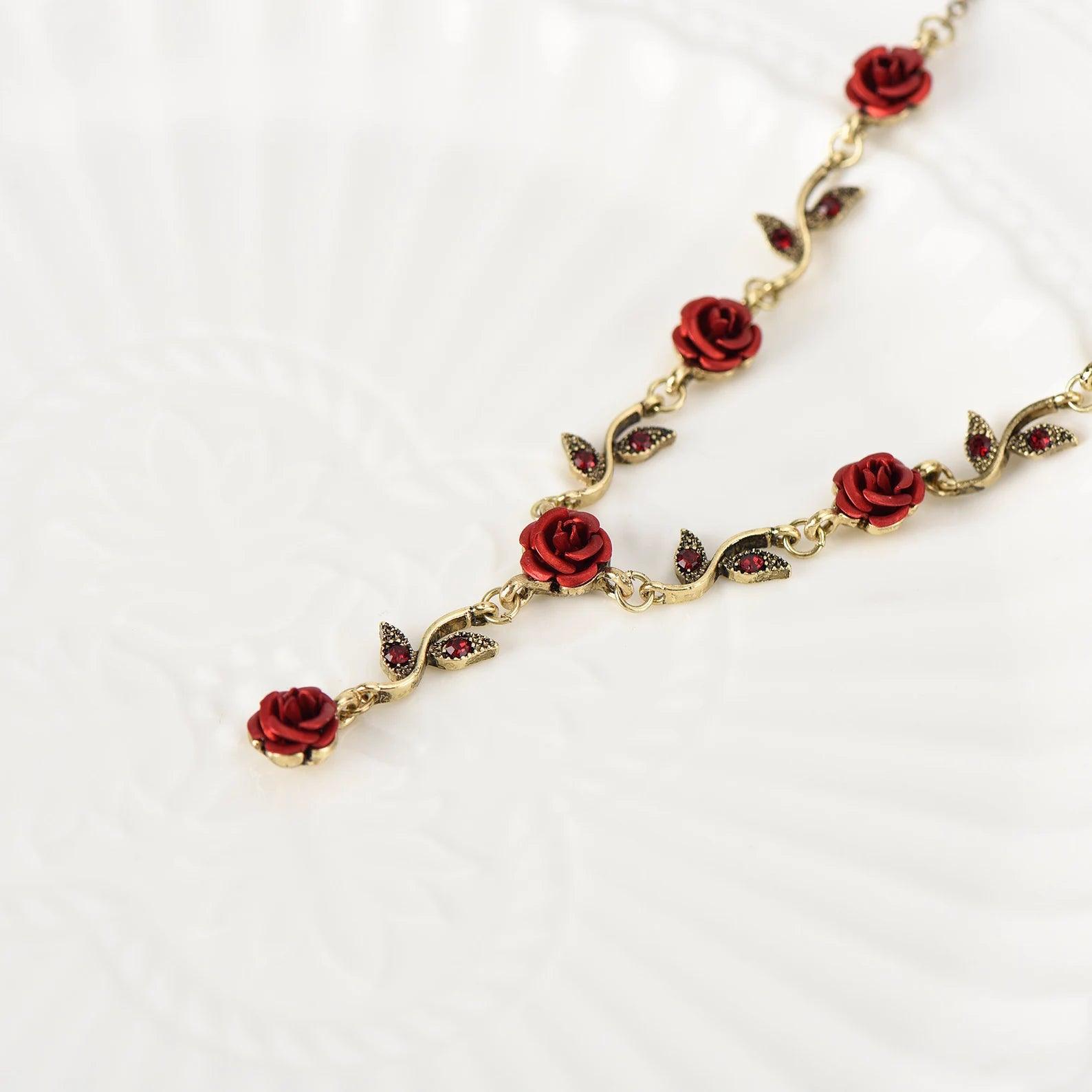Rose Flower Jewelry Set